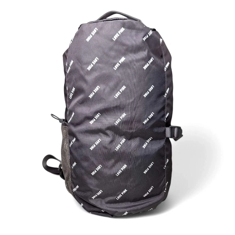 Victoria's Secret Pink Convertible Back Pack x Duffle Bag Grey Canvas Workout